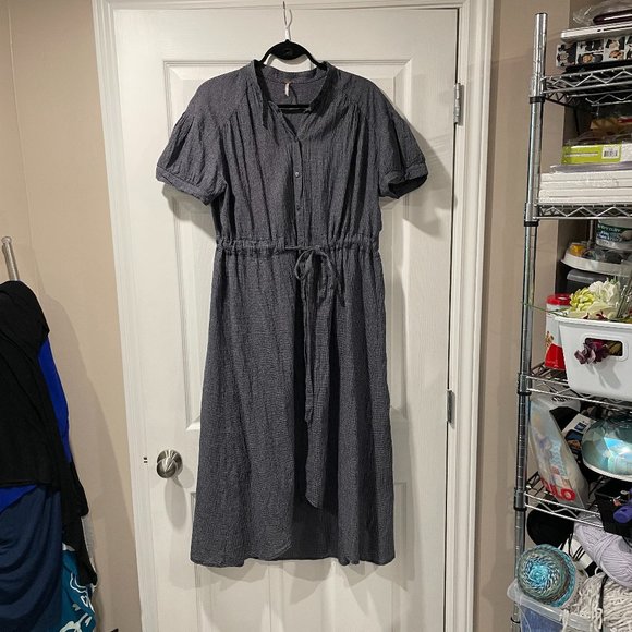 Free People Belted Button Down Dress - Picture 1 of 4